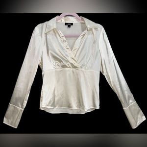 💙❤️ Large long sleeve satin shirt